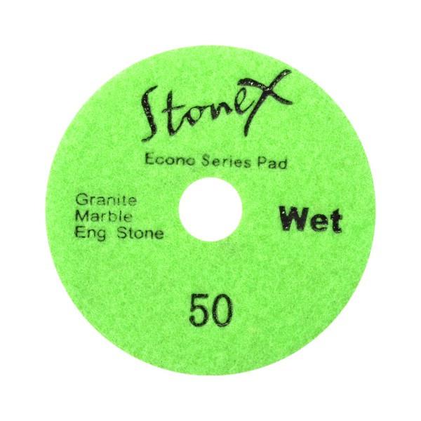 STONEX White Face Flexible Wet Polishing Pad - Econo Series - 100mm / 4"