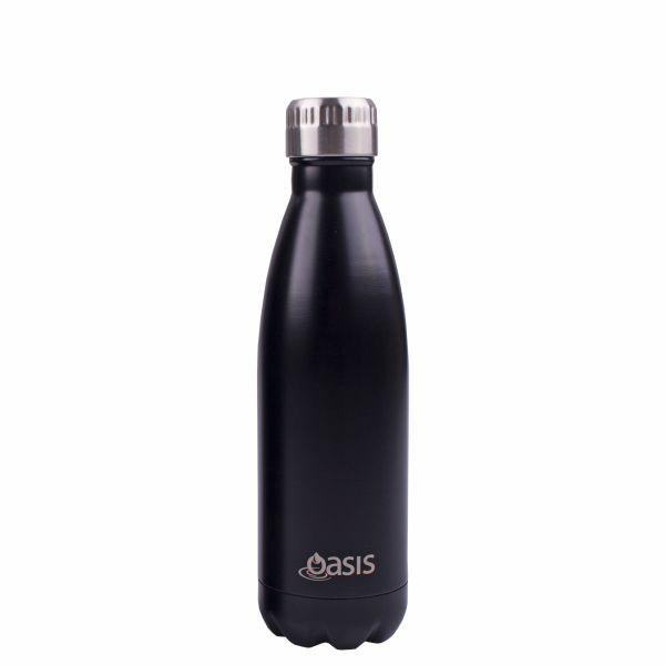 OASIS Drink Bottle 500ml Stainless Insulated - Matt Black **CLEARANCE**