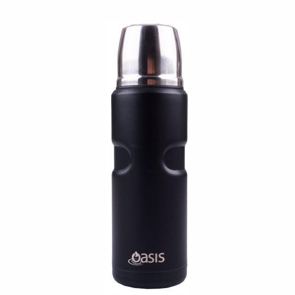 OASIS Stainless Steel Vacuum Flask 500ml - Matte Black **CLEARANCE**