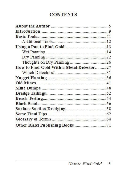 GARRETT | Book - How to find GOLD Metal Detecting and Panning