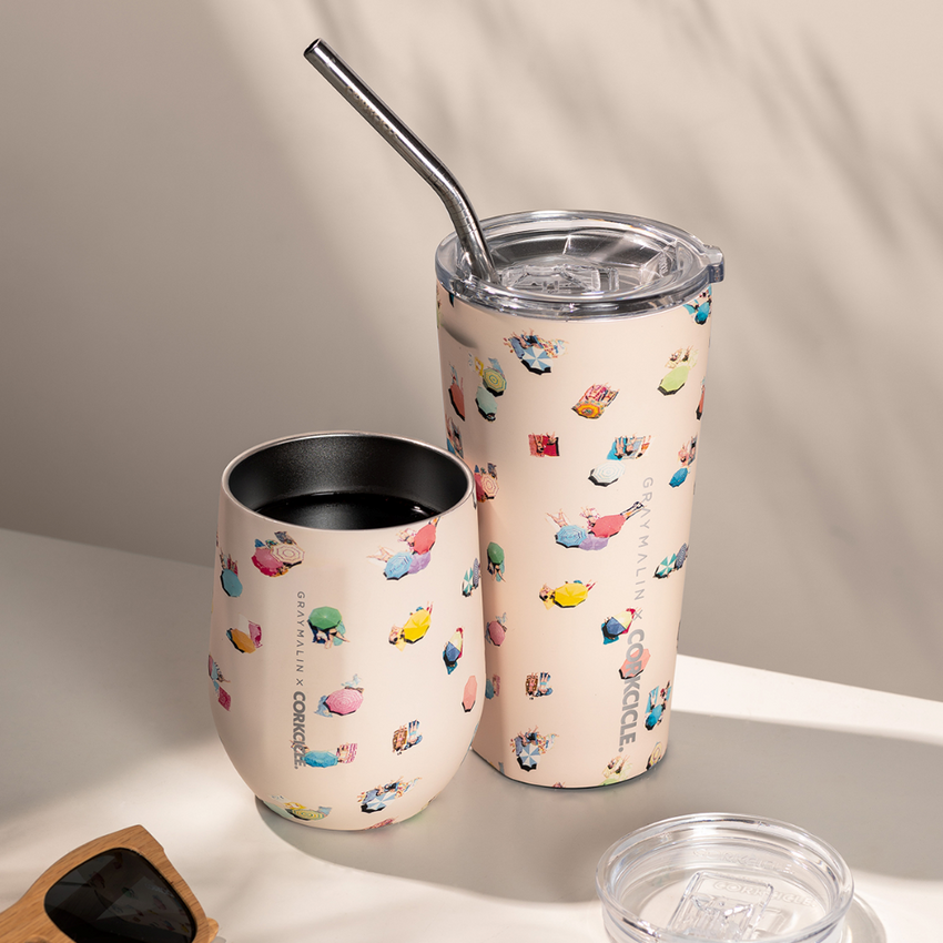 CORKCICLE Gray Malin Tumbler 475ml Insulated Stainless Steel Cup - Qui