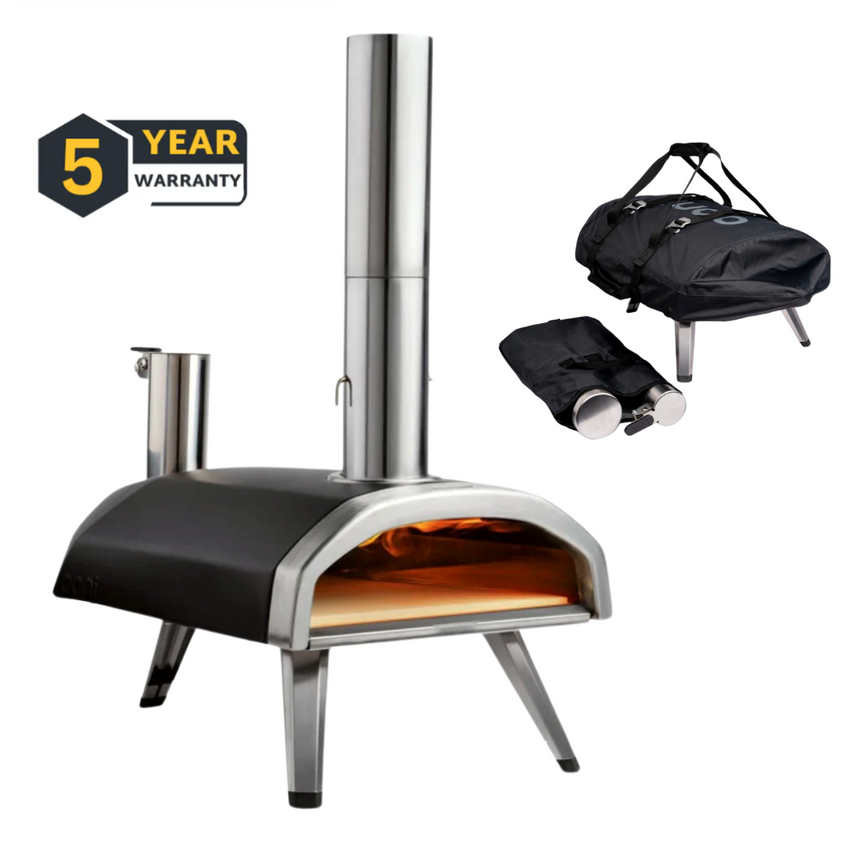 OONI Fyra 12 Portable WoodFired Pellet Outdoor Pizza Oven & Cover Bund