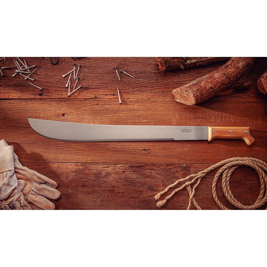 TRAMONTINA Machete with Carbon Steel Blade and Wood Handle - 800mm / 2