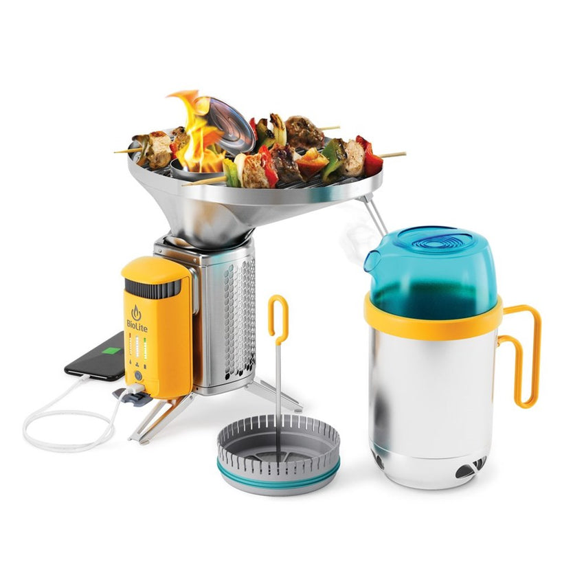 BIOLITE CampStove Complete Cook Kit Portable Wood Cooking System