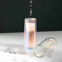 CORKCICLE Double Walled Cup Flute Glass (Pk Of 2) - Prism **Limited Stock**