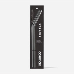 CORKCICLE Stainless Steel Drinking Straws, 2 pack - Gunmetal **Limited Stock**
