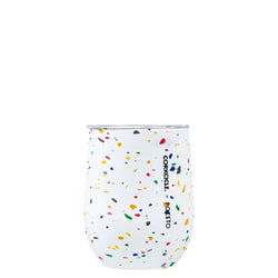 CORKCICLE x POKETO Stainless Steel Insulated Stemless Glass 12oz (355ml) - White Terrazzo **Limited Stock**