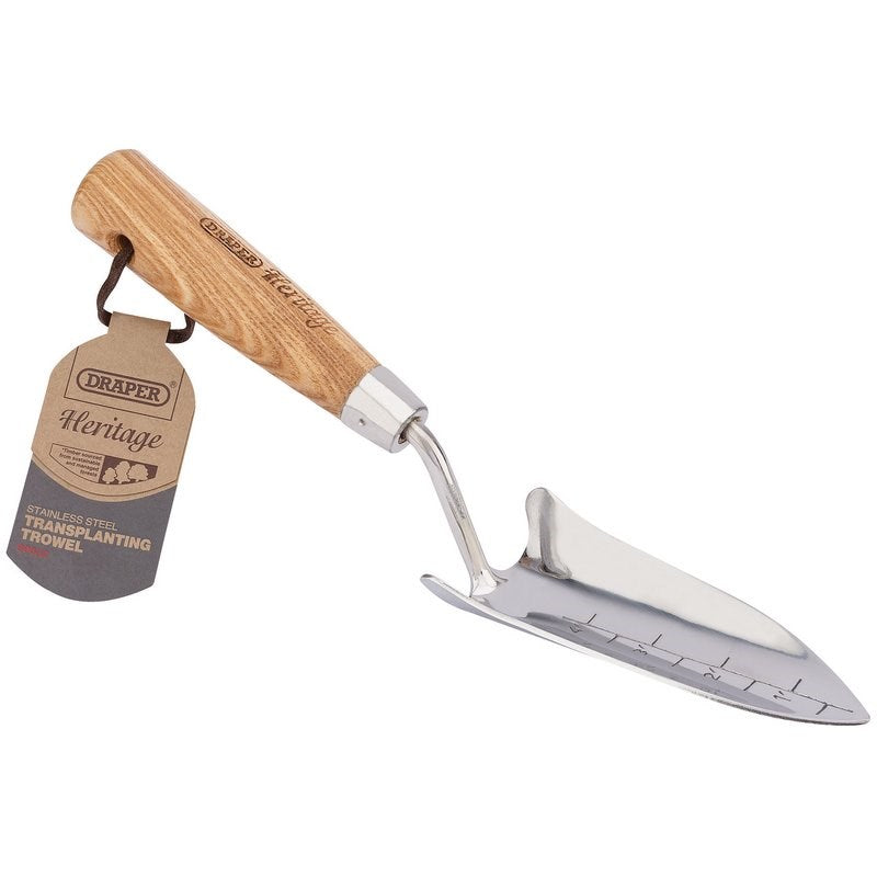 DRAPER TOOLS Expert Heritage Range Transplanting Trowel - Light Ash Ha