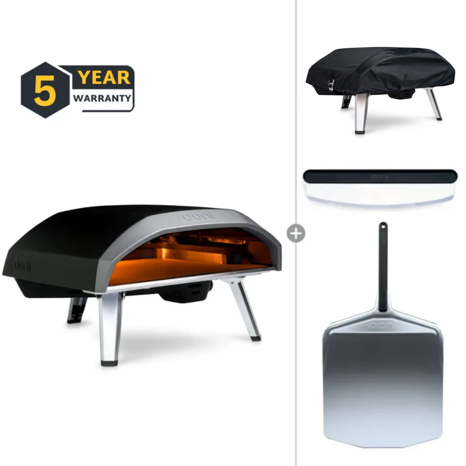 OONI Koda 16 Portable Gas Fired Outdoor Pizza Oven Peel & Cover Bundle **CLEARANCE**