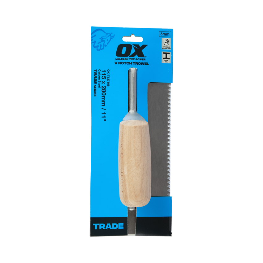 OX Trade V Notch Tiling Trowel