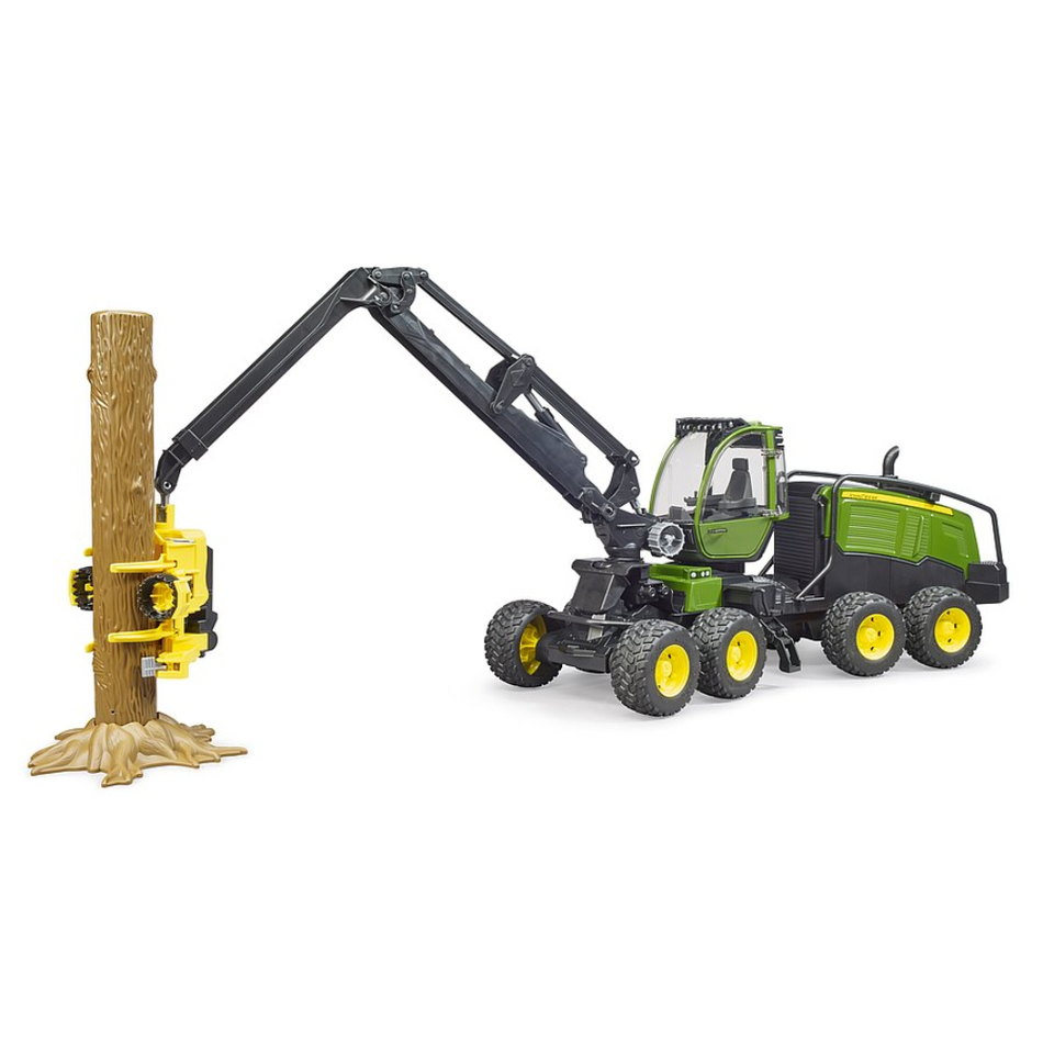 BRUDER 1:16 JOHN DEERE 1270G Logging Harvester W/ Tree Trunk