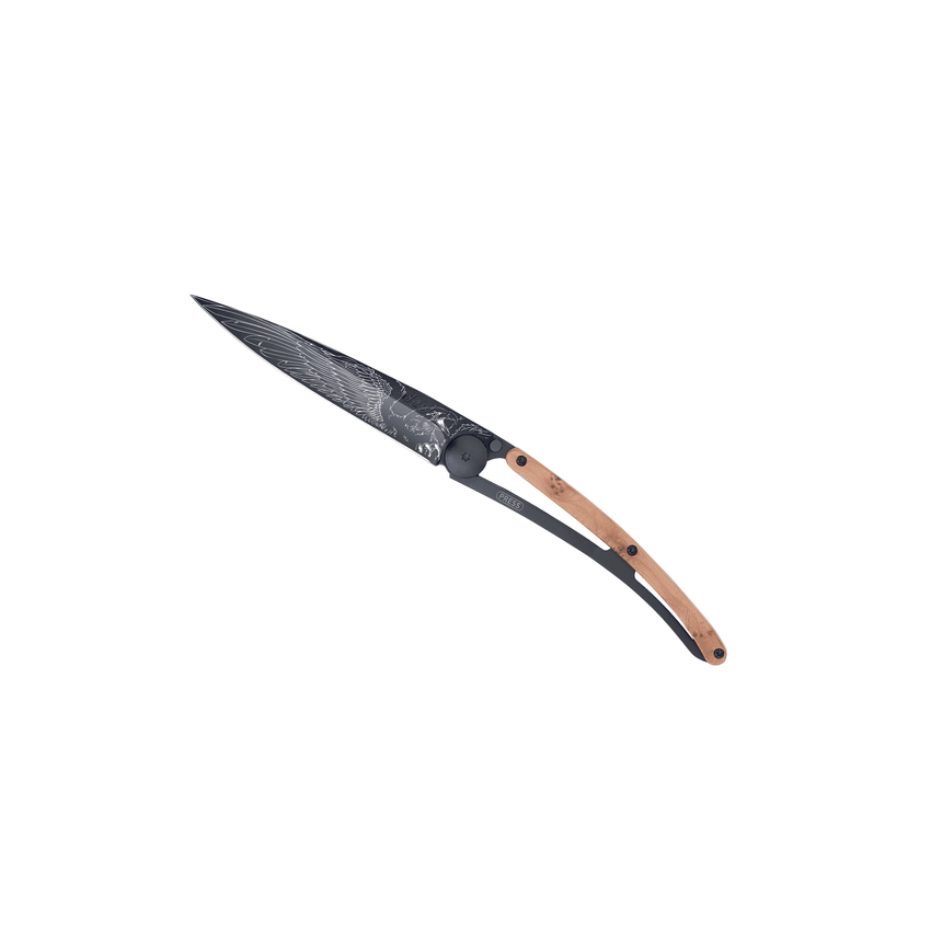 DEEJO Juniper Wood Knife 37g Black - Eagle