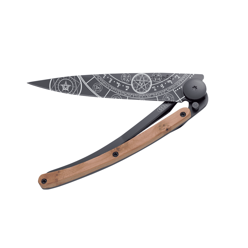 DEEJO KNIFE | Juniper Wood 37g BLACK - Esoteric