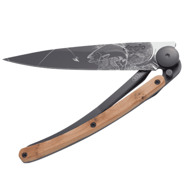 DEEJO Juniper Wood Knife 37g Black - Trout