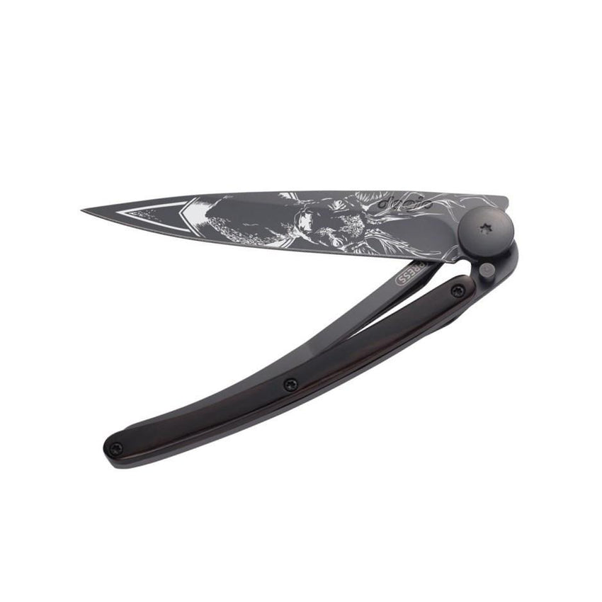 DEEJO Granadilla Wood Knife Black 37g - Deer