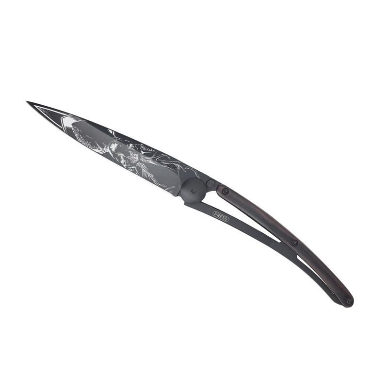 DEEJO Granadilla Wood Knife Black 37g - Deer