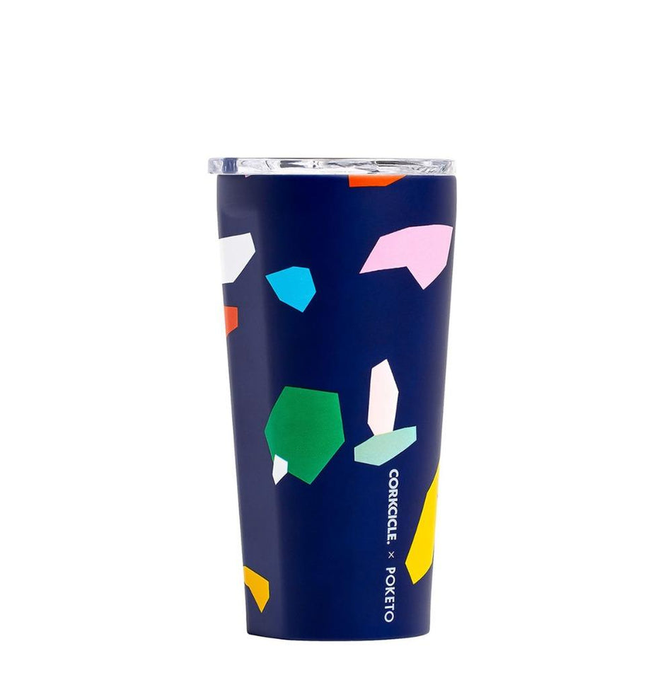 CORKCICLE x POKETO Stainless Steel Insulated Tumbler 16oz (475ml) - Confetti **CLEARANCE**