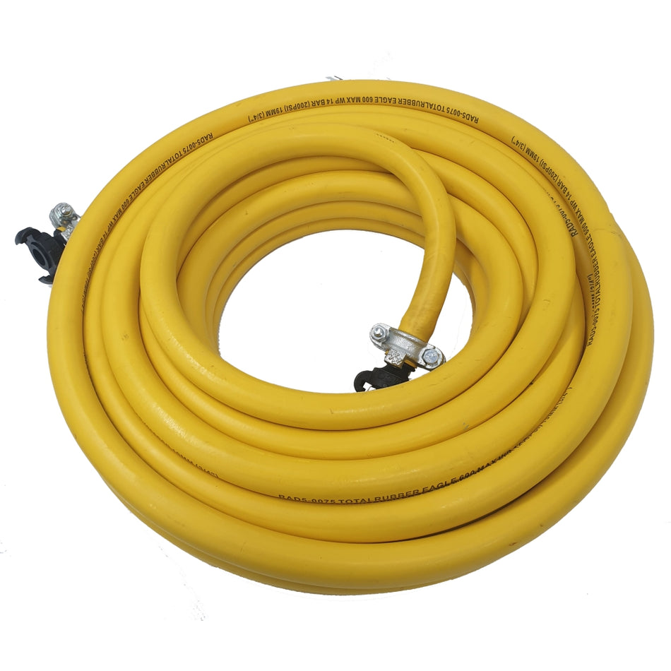 ALLIANCE Pneumatic 20mmID x 20m H/D Rubber Air Hose - Claw Coupling Ends