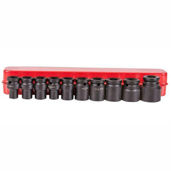 ALLIANCE Pneumatic 1/2" Square Drive Impact Socket Set - 10 Piece - 40mm Long