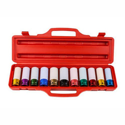 ALLIANCE Pneumatic 1/2" Square Drive Impact Socket Set - 11 piece - 85mm Long