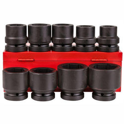 ALLIANCE Pneumatic | Pneumatic 1" Square Drive Impact Socket Set - 9 Piece - 63mm Long