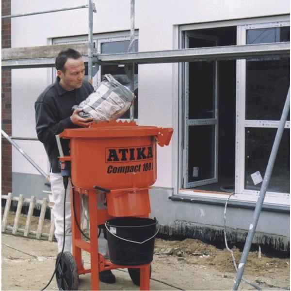 ATIKA Compact 100Ltr Electric Pan/Mortar Screed Mixer Machine