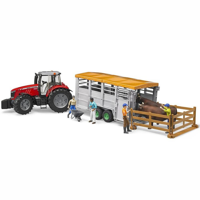 BRUDER Livestock Trailer with 1 cow 1:16