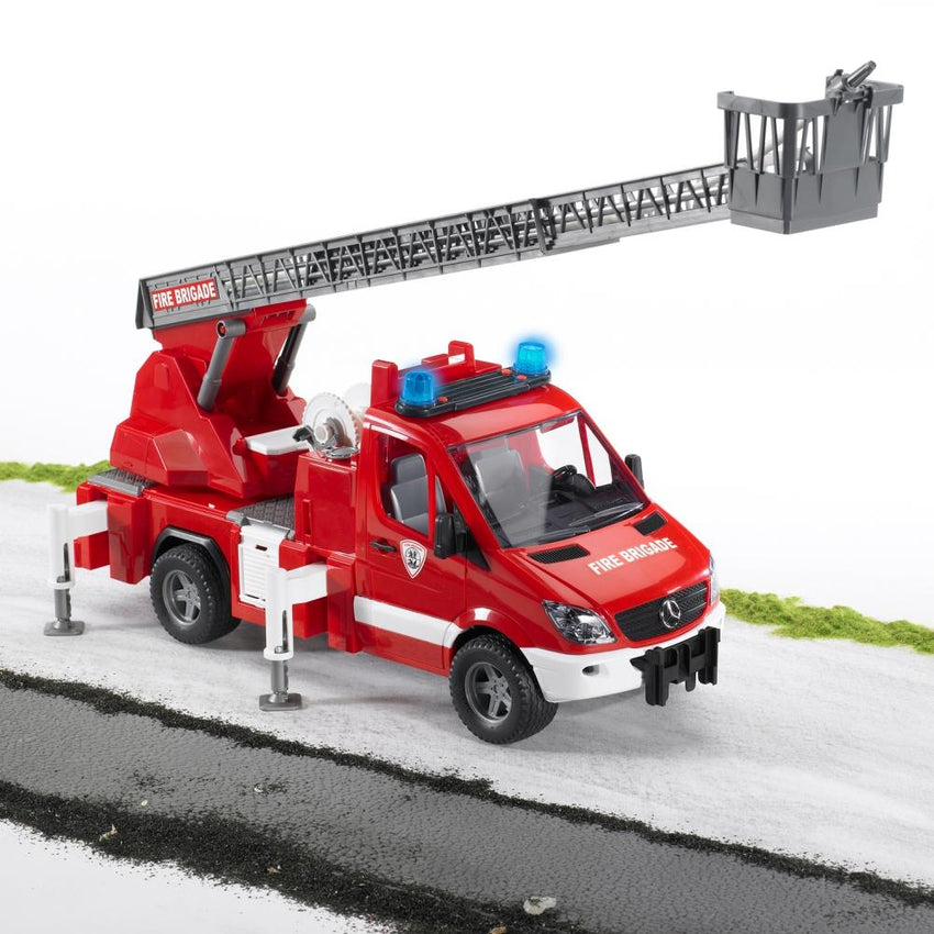 BRUDER MB Sprinter Fire Engine w/Slewing Ladder, Water Pump 1:16