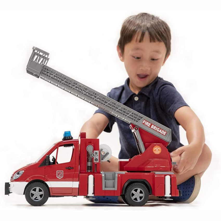 BRUDER MB Sprinter Fire Engine w/Slewing Ladder, Water Pump 1:16