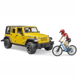 BRUDER Jeep Wrangler Rubicon Unltmd 1 mountain bike+cyclist 1:16