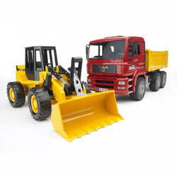BRUDER MAN TGA Construction Truck w/Articulated Road Loader 1:16