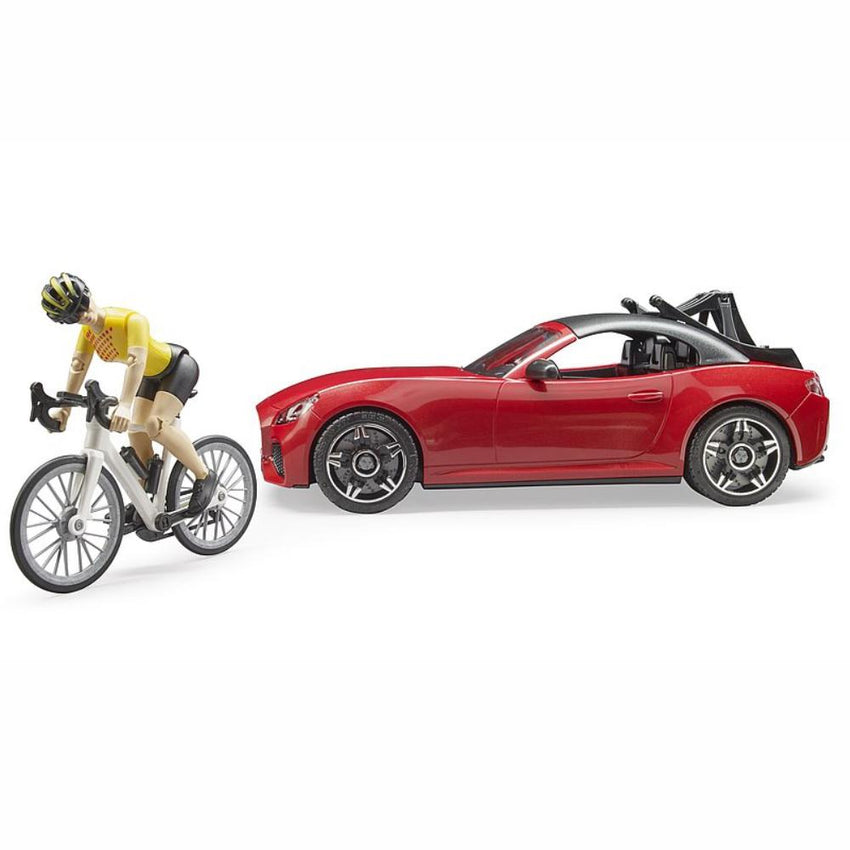 BRUDER Roadster with 1 road bike + cyclist 1:16