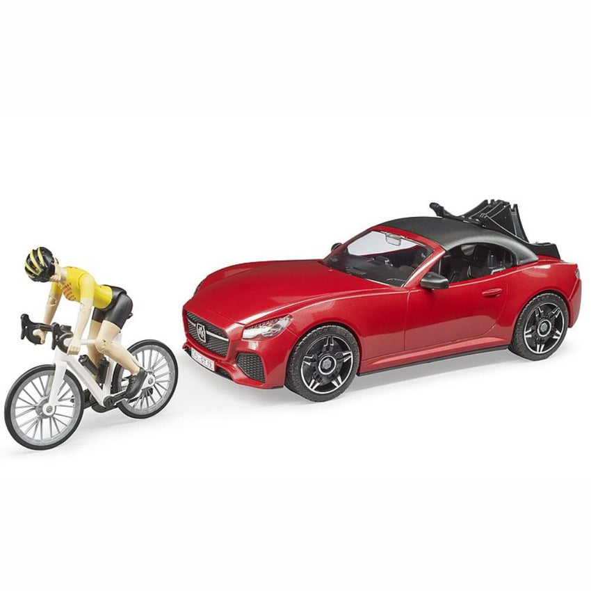 BRUDER Roadster with 1 road bike + cyclist 1:16