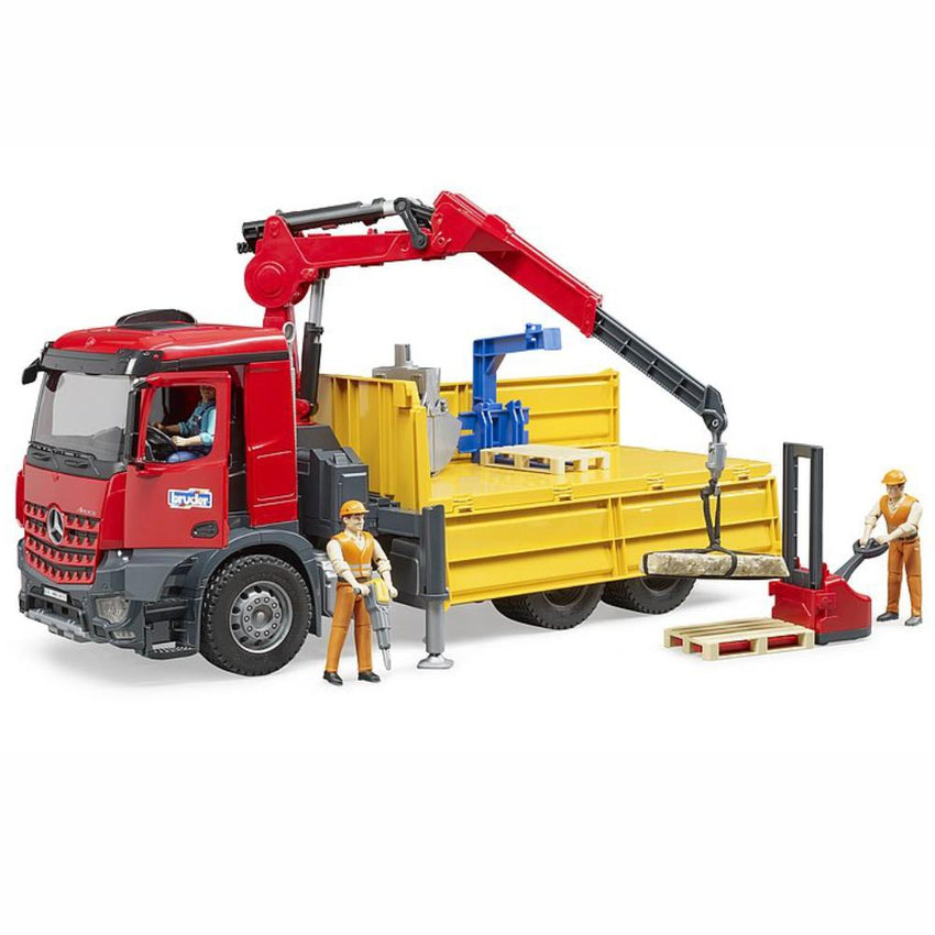 BRUDER MB Arocs Construction Truck with Crane & Accessories 1:16