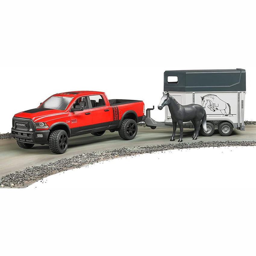 BRUDER RAM 2500 Power Wagon with horse trailer and horse 1:16