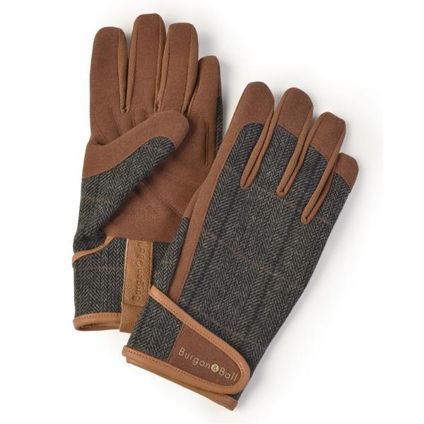 BURGON & BALL Men's Dig the Glove Gardening Gloves - Tweed M/L - Pair