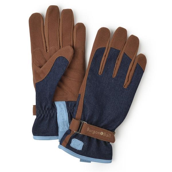 BURGON & BALL Love the Glove Gardening Gloves - Denim M/L - Pair