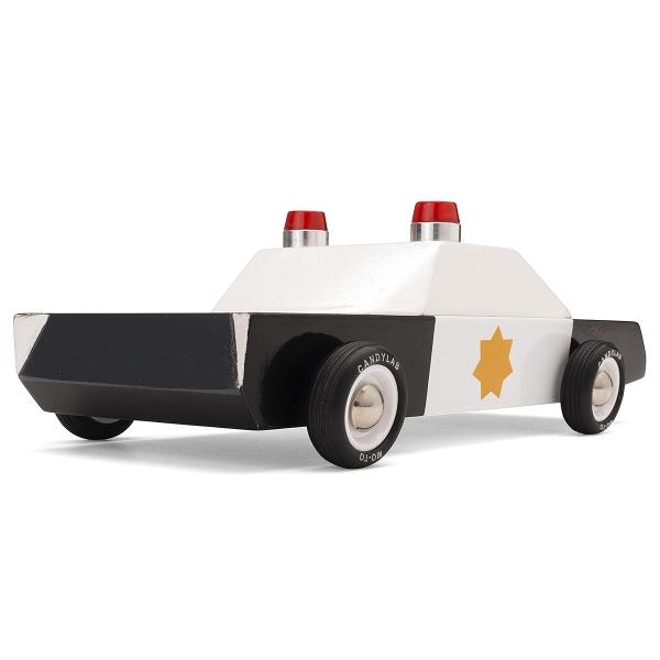 CANDYLAB Police Cruiser Wooden Toy Car