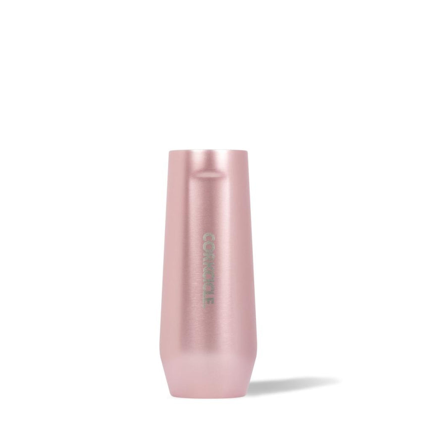 CORKCICLE Stainless Steel Insulated Stemless Flute 7oz - Rose Metallic