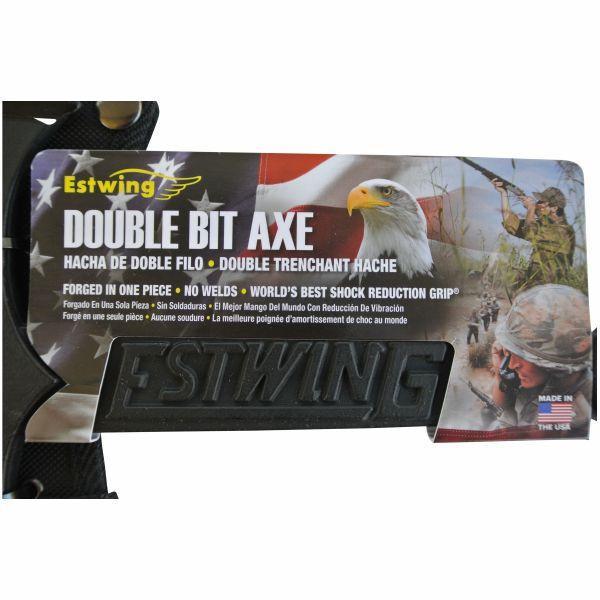 Estwing BLACK EAGLE Double Bit Axe - Nylon Vinyl Shock Reduction Grip