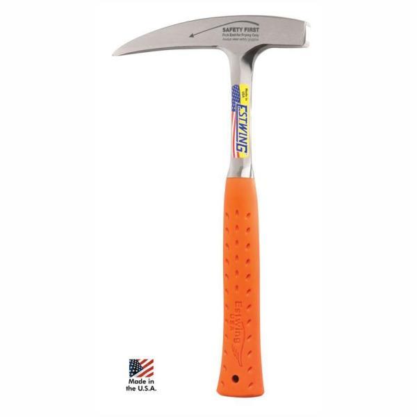 ESTWING Pointed Tip Rock Pick with Orange Nylon Grip