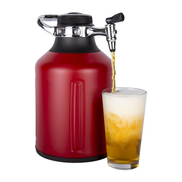 GROWLERWERKS UKEG GO 128 Carbonated Insulated Growler - Chilli Red