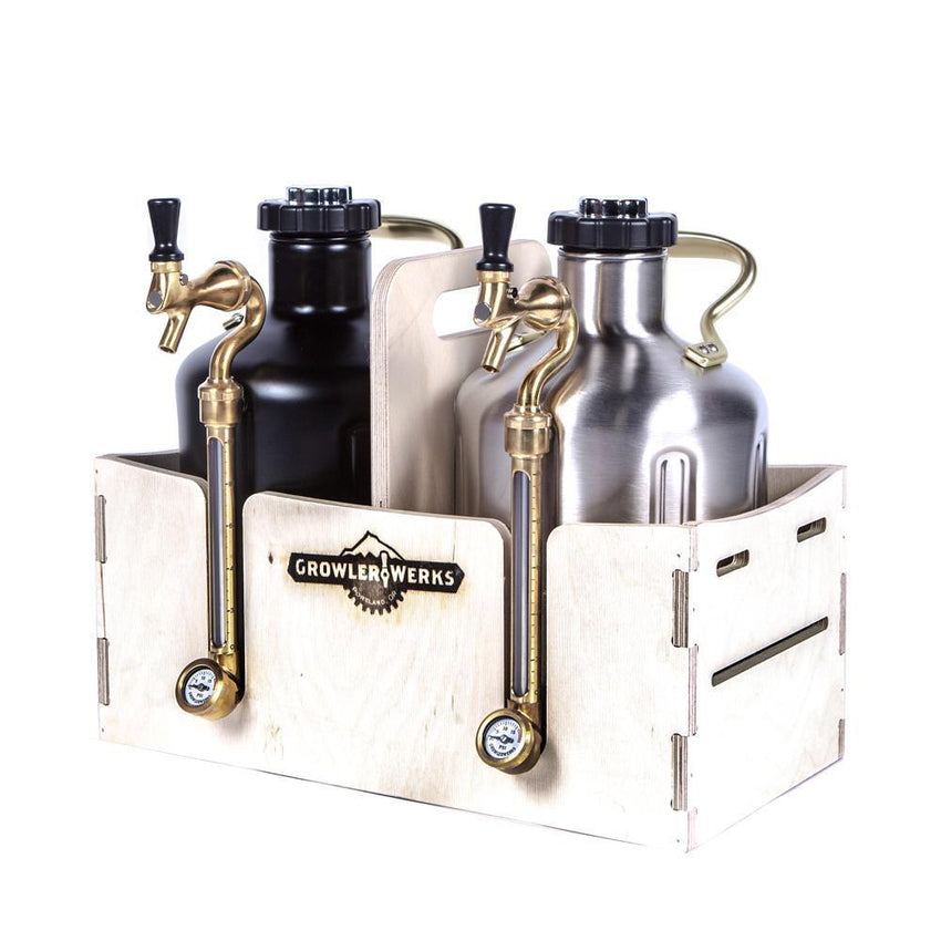 GROWLERWERKS uKeg128 Wooden Carry Case