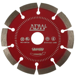 ADW Laser Welded Segmented Diamond Blade - Granite **CLEARANCE**