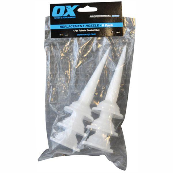 OX Pro Sealant Gun Replacement Nozzle - 6 Pack