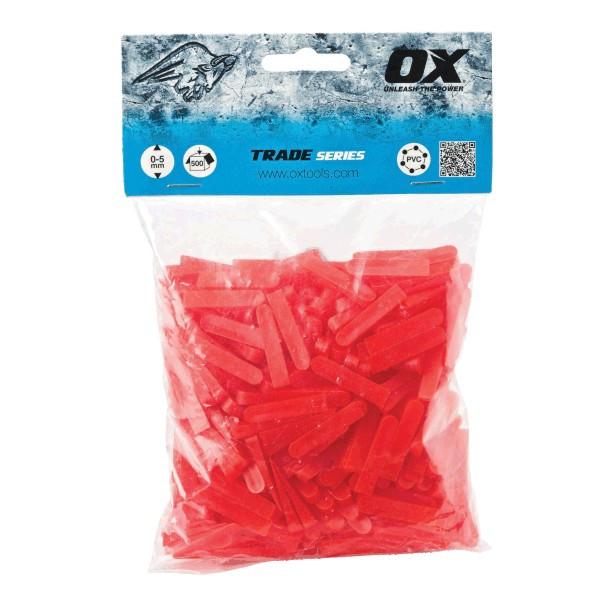 OX Tile Wedges - 5mm - 500 pack