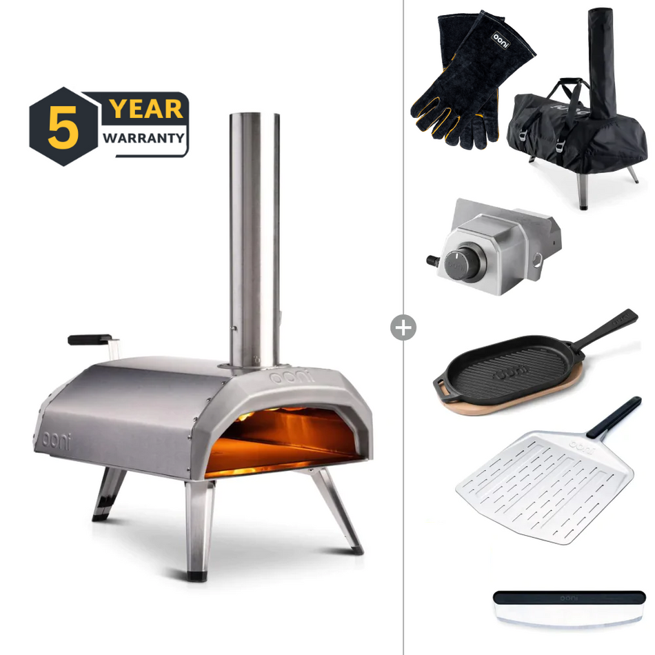 OONI Karu 12 Portable Wood and Charcoal Fired Outdoor Pizza Oven Triple Fuel Gas Bundle **CLEARANCE**