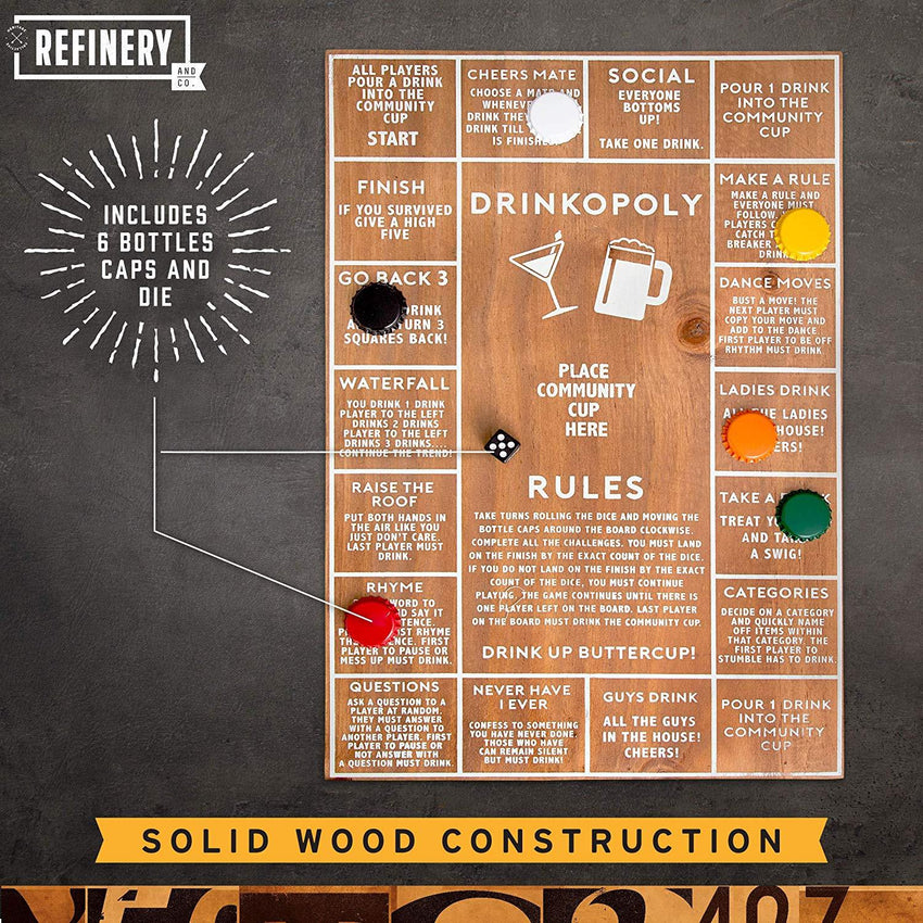REFINERY & Co Drinkopoly Board Game