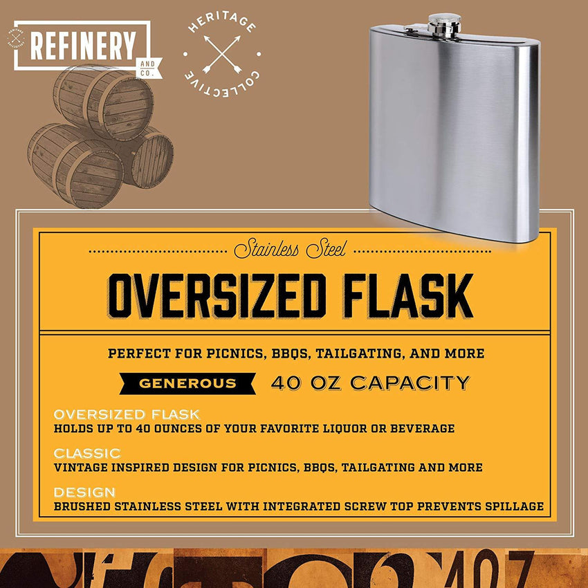 REFINERY & Co Jumbo Stainless Steel Flask