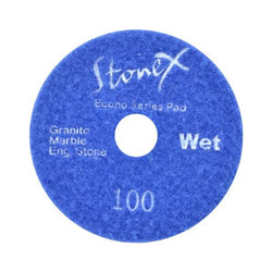 STONEX White Face Flexible Wet Polishing Pad - Econo Series - 100mm / 4"
